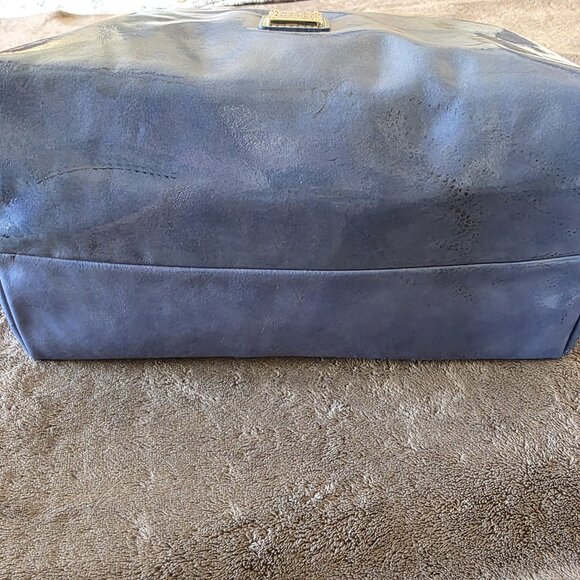 Dooney & Bourke Cindy Patent Leather Tote Bag Blue Large Shoulder Purse - Picture 6 of 16